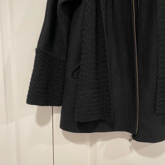 Beyond Threads Womens Alpaca Wool Black Full Zip Coat Size Small Great Condition - Picture 2 of 9